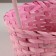 A set of baskets of 3 pcs, d21x10xh36cm, pink, bamboo