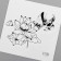 Black body tattoo “Black. Lotuses” 6x6 cm
