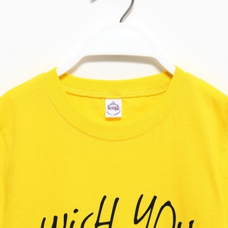 T -shirt for a boy, yellow color, height 128 cm-1