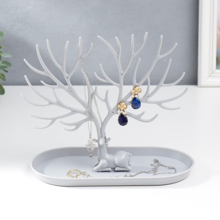Twizer stand plastic "Deer with branched horns" gray 21.5x12.5x24.5 cm