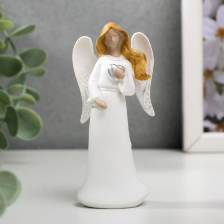 Souvenir Polystone "Angel with silver patterns on the wings" MIX 8.7x4.2x2.8 cm-1