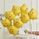 Foil ball 10 "Star Smile", yellow, mix