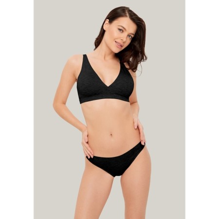 Women's camellia bra, size 75c, black color-2