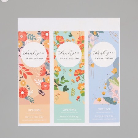Sticker Paper Gratitude "Summer Paints" set 60 pcs 10x10 cm-1