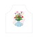 Apron kitchen with a photo print "Flowers in a vase", adjustable, size OS