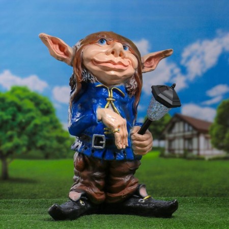 Garden Lanter "Troll with a Lantern" 45x32x58cm-5