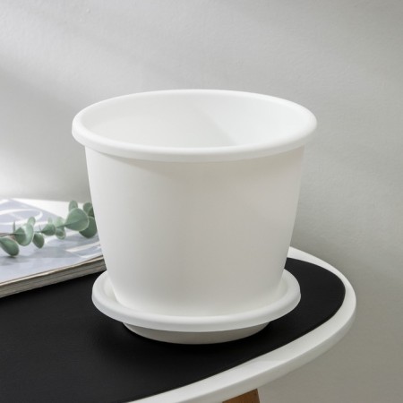 Pot with the pallet "Athena", 3 l, the color is white-1