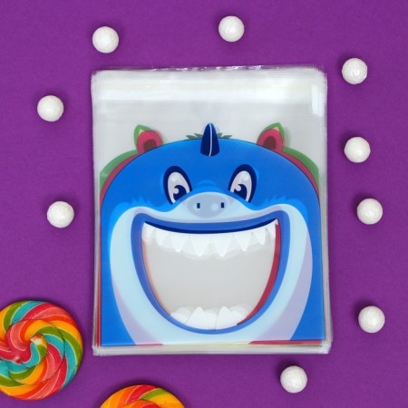 BOPP package with sticky tape, "festive assorted", 14*14+3cm-6