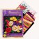Cross -stitch on the black canvas "Bright Bouquet", a set for creativity, 25 x 25 cm