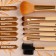 A set of makeup brushes "Ornament", 7 objects, a cover on a button, black/beige color
