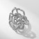 Ring metal "Flower" rose, color silver, size 18