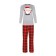 Pajama New Year's Women's KAFTAN "Santa", red/gray color, size 40-42