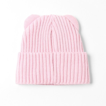 Children's hat minku, rr 44-46, pale pink color-5