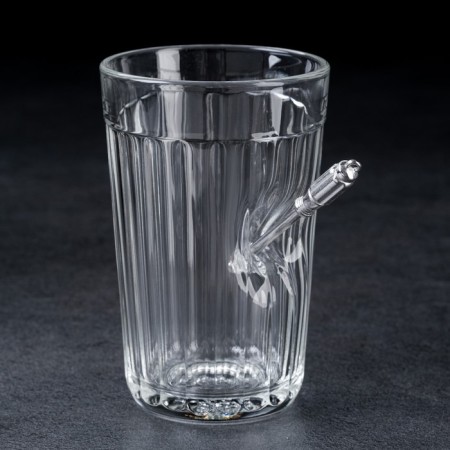 A glass "impenetrable. Slate", faceted, 250 ml-1