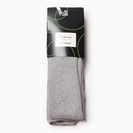 Pantyhose children's terry, color light gray melange, height 140-146 cm-3