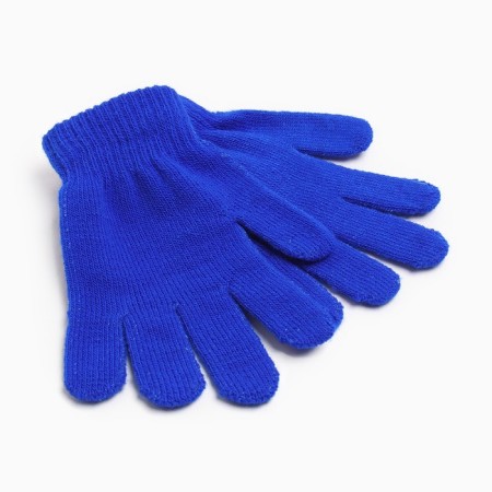 Children's gloves minku "plain", col. Blue, rr 15 (6-8 years)-1