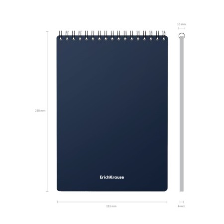 Notepad A5, 60 sheets in a cage, on the crest Erichkrause Classic, plastic cover, offset unit-8