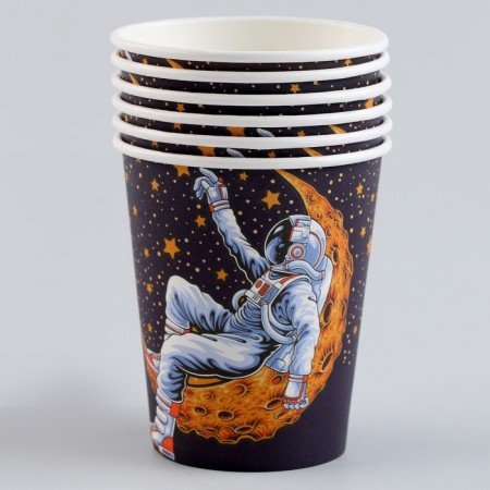 Paper glasses "Cosmonaut", 6 pcs.-2
