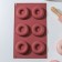The form for baking the share of “sweets”, silicone, 29 × 17 cm, 6 cells, d = 6.8 cm, color mix