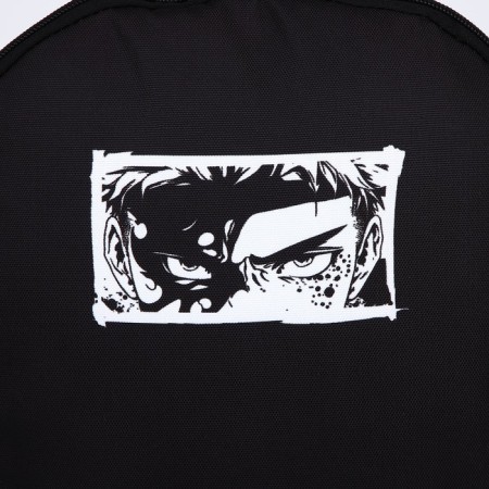 Backpack school textile "anime", 38x14x27 cm, black color-3