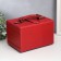 Casket to the leatherette to decorations chest "Red reptile" with buckle 16x22x14 cm