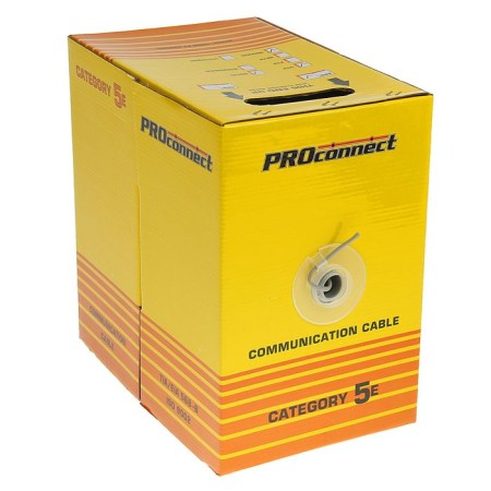 ProConnect UTP cable, 2 pairs, 24 AWG, CAT5E, 305 m, 01-0027-1