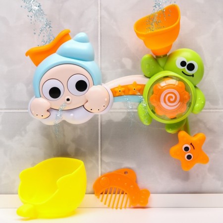 A set of bath toys "Turtle - Mill", on a suction cup-1