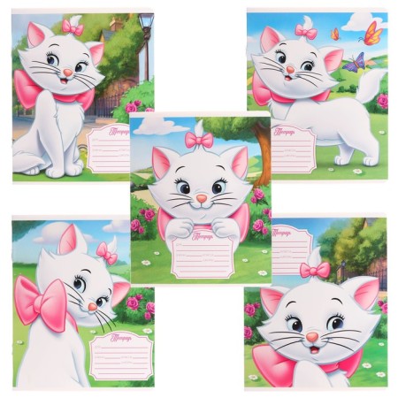 Notebook in a cage 12 sheets, 5 types of mix, cover coated cardboard, cats aristocrats-1