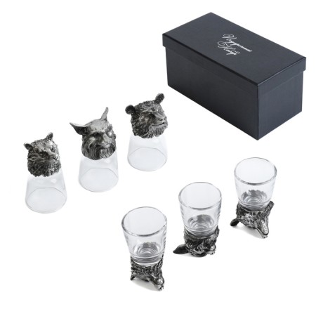 Gift set of glasses-reprints of the "real man", for 3 people, glass 50 ml-1