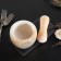 A mortar with a pestle made of stone “Marble”, 10 × 8 cm, beige color
