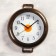 Wall clock, series: kitchen, "to breakfast", smooth move, 25 x 29 cm, 3 aa