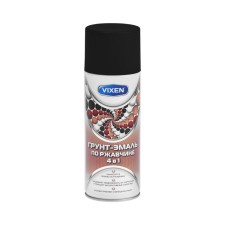 Soil-enamel in rust 4 in 1 Vixen, black amber RAL 9005, aerosol 520 ml VX-519005