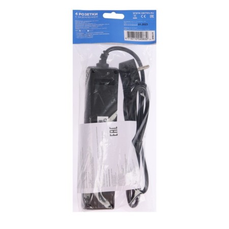 Network filter 5Bites SP4B-218 4S, 4 sockets, 1.8 m, 10 A, 3x0.75 mm2, with off., Black-5