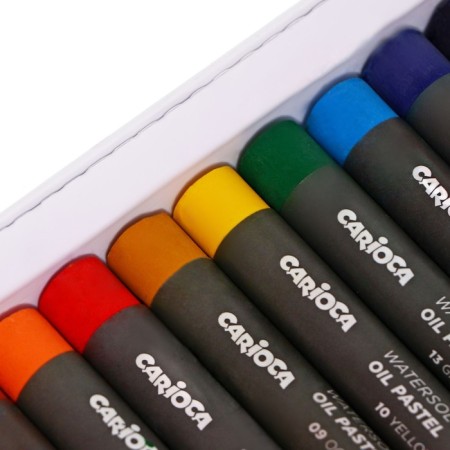 Oil pastel 12 colors, carioca plus, bright opaque colors, watercolor effect, cardboard packaging-5
