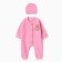 Kit (overalls/cap) children, pink color, height 74 cm