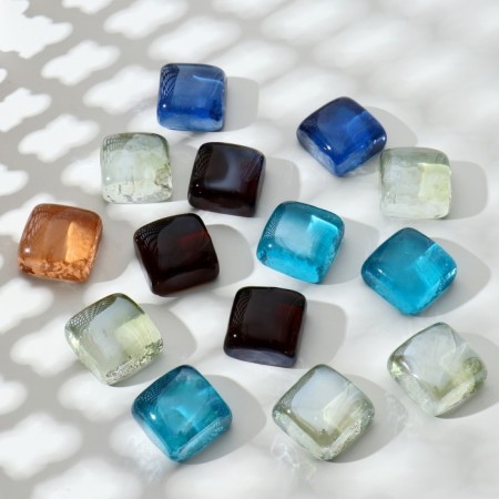 Glass Decor (250 gr) 2.3x2.3cm ice floes, mix-1
