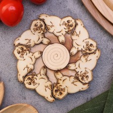 Hot “Nerpa” stand, 12cm, juniper