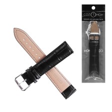 Solomon watch strap, 22 mm, genuine leather, L-20 cm, black