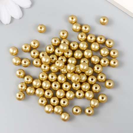 Set of beads "needlework" plastic, diameter 8 mm, 25 g, gold-1
