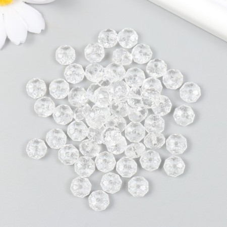 Beads for creativity plastic "Crystalics" Transparent set 20 grams 0.6x1x1 cm-1