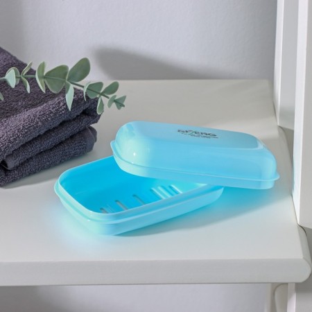 Plastic soap dish, 11 × 7.5 × 4 cm, color mix-1