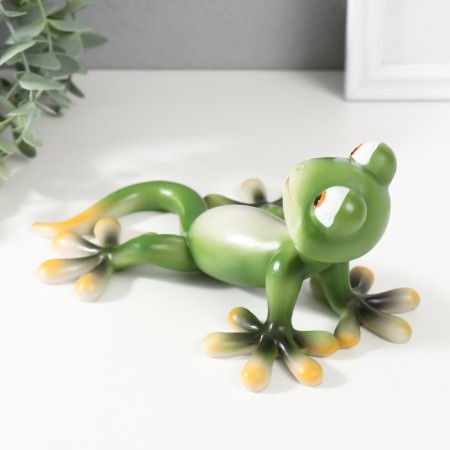 Polystone souvenir "Green Haeckon sunbathes" 18x14.5x8.5 cm-3