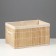 Folding box for storage, 20x30 cm H 17 cm, bamboo, lining, fabric, mix