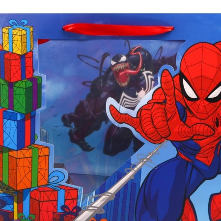 Gift package with a plastic window, 31 x 26 x 11 cm, spiderman-1