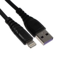 Кабель Mirex 13700-007i3BK, Lightning - USB, 3 А, 1.2 м, быстрая зарядка, черный