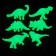 A set of luminous decor "Dinosaurs"