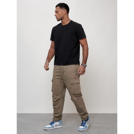 Cargo jeans men, size 46-48, beige color-9