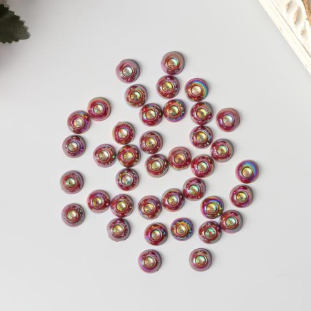 Decor for creativity Plastic "Half -Pesterpoline with Strose Chocolate" set 40 pcs 1x1x0.5 cm-1
