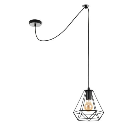 Bayerlux suspension of Bayerlux "Brook" 1x40W E27 Black 20x20x120 cm