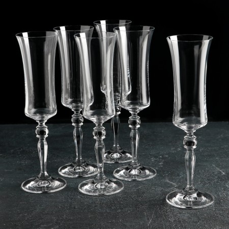 Set of glasses for champagne "Grace", 190 ml, 6 pcs